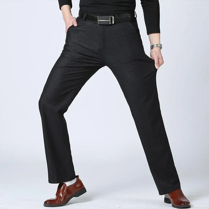 Calças masculinas calças homens marca sólida calça preta marinha homem tamanho grande