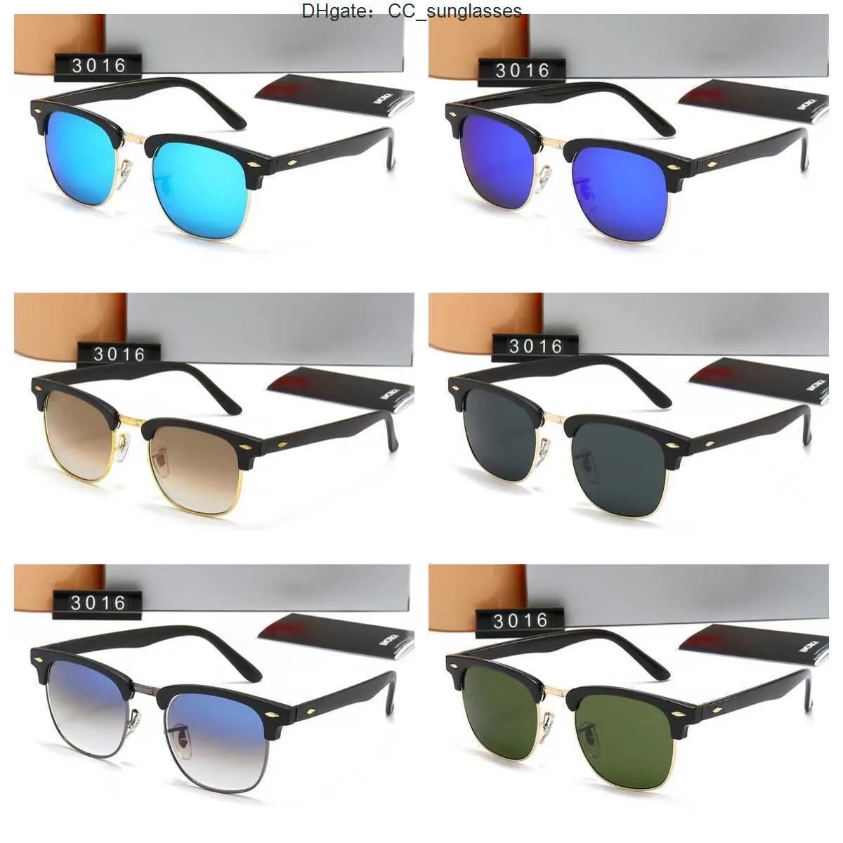 Luksusowa marka Ray Sunglass Classical Designer Spolaryzowane okulary mężczyźni Pilot Ray Okulary przeciwsłoneczne Uv400 okulary Sunnies Metal Polaroid obiektyw 007U