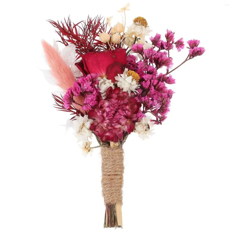 Dekorativa blommor 2 datorer torkad dekoration Floral Bouquet Diy Supplies Boutonniere för Vase Mini