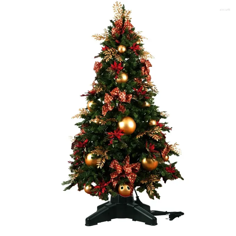 Christmas Decorations Tree Electric Rotating Stand Heavy-Duty Artificial Xmas Base