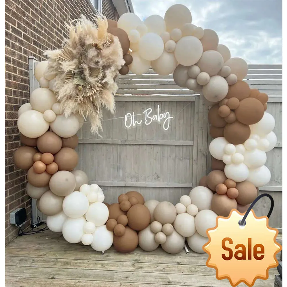 Kit d'arc de guirlande de ballons abricot, décoration de fête d'anniversaire de mariage, ballon en Latex avec confettis pour filles, fête prénatale, révélation du sexe, fournitures de vacances