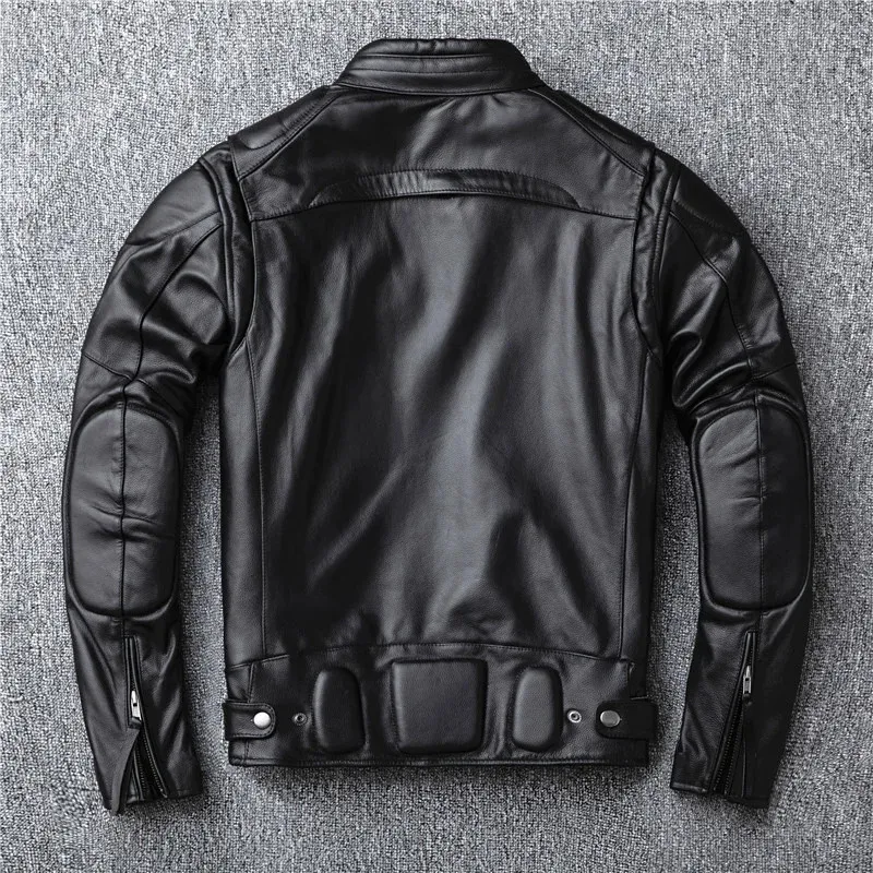 Fourrure pour hommes fausse fourrure véritable 100% cuir s pour hommes véritable couche supérieure peau de vache homme automne hiver grande taille veste de moto pour hommes 231220