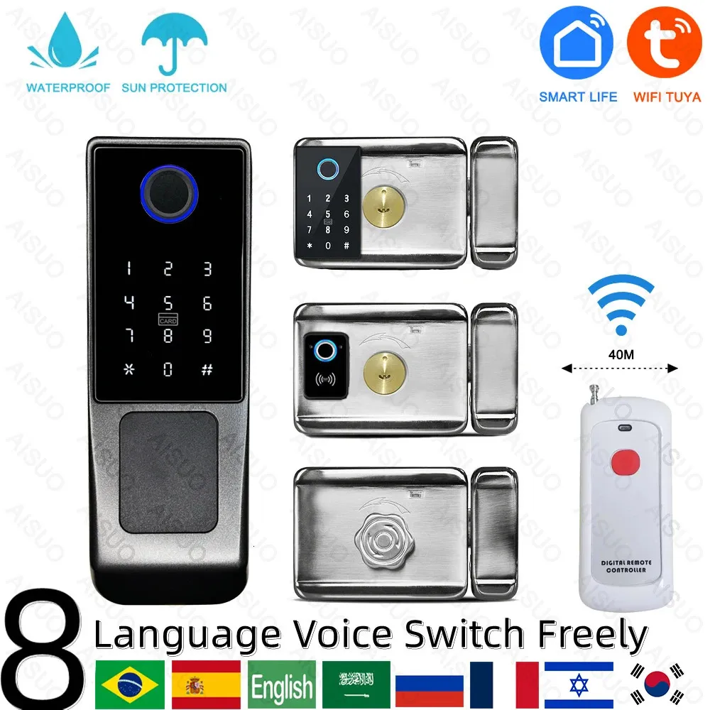 TUYA WIFI Smart Door Lock: Outdoor Waterproof Fingerprint & Biometric ...