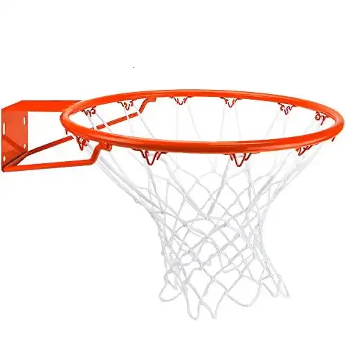 Crown Sporting Products Rostfritt stål basketkant med gratis alla vädernätstandard/18 orange 231220