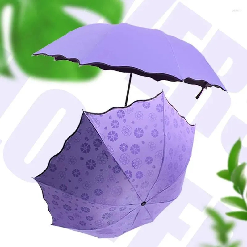 Parasol parasol przenośny potrójny parasol spotykaj wodę kwitnącą słoneczne i deszczowe podwójne przeciwzagolowe słońce