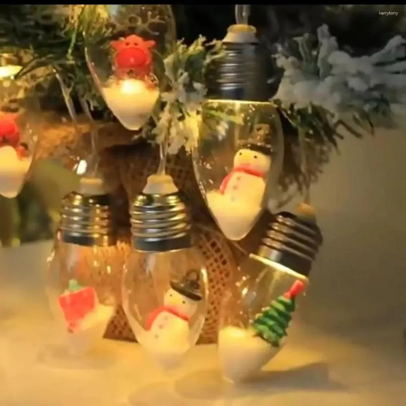 Stringhe Stringa luminosa alimentata a batteria Luci natalizie a globo Impermeabili senza sfarfallio per le festività