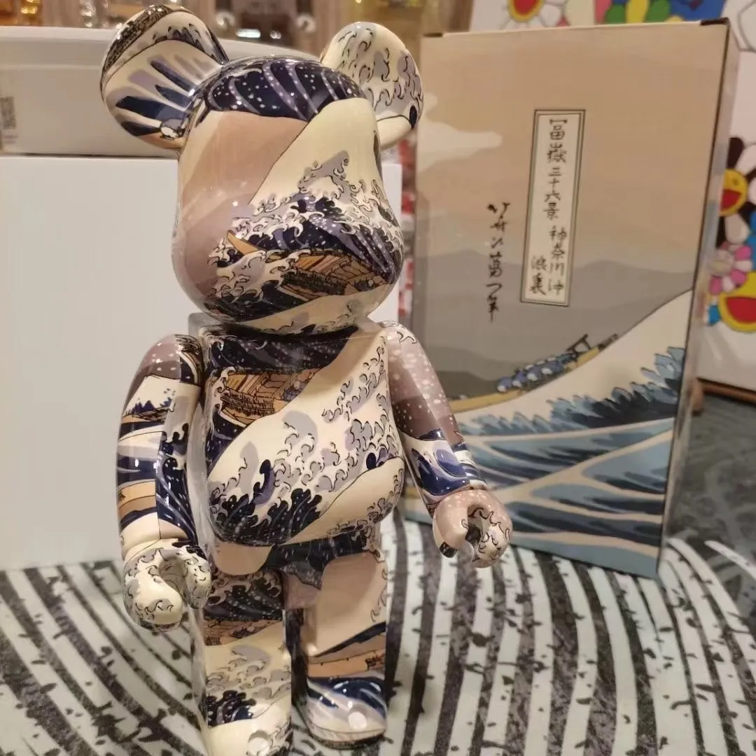 ZK50 Violento Bear Block Bear Kanagawa Surf Van Gogh Starry Night Coffee Cat Doll 400%