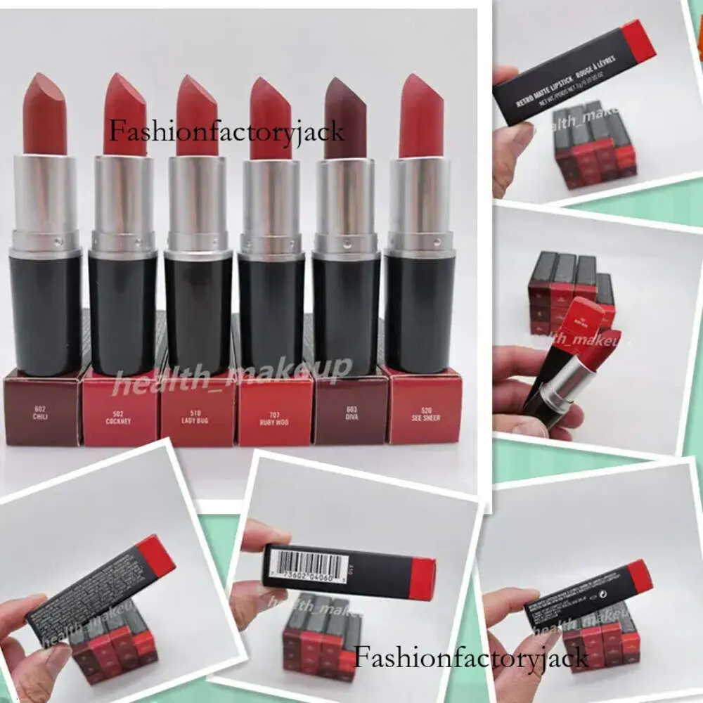 Best-selling retro matte satin lipstick rouge A grade 13 color gloss M brand lipstick series digital aluminum tube new packaging