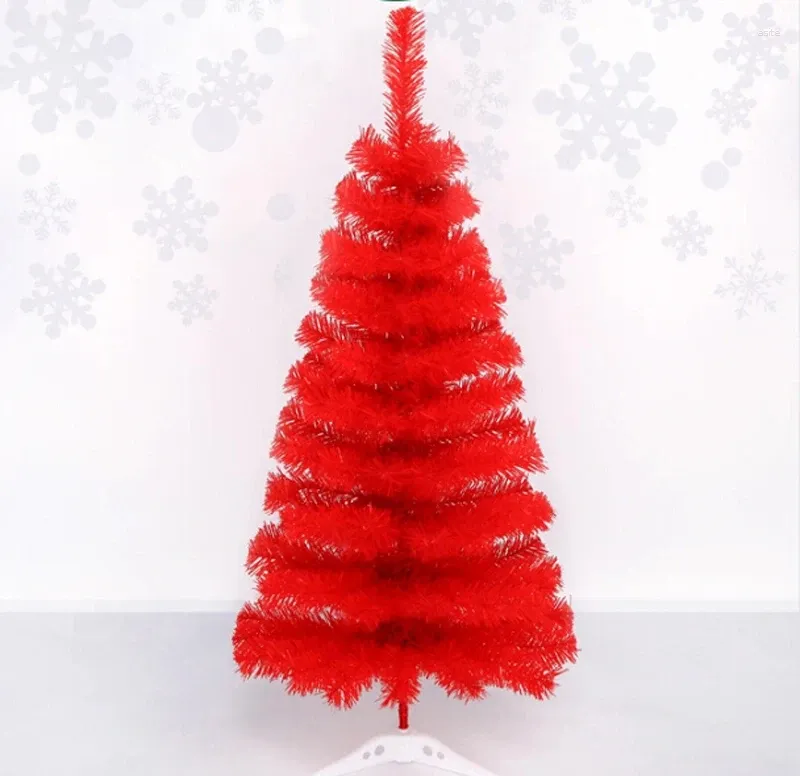 Christmas Decorations Event Party Xmas Tree 60cm Mini Red Heavy Pine Artificial