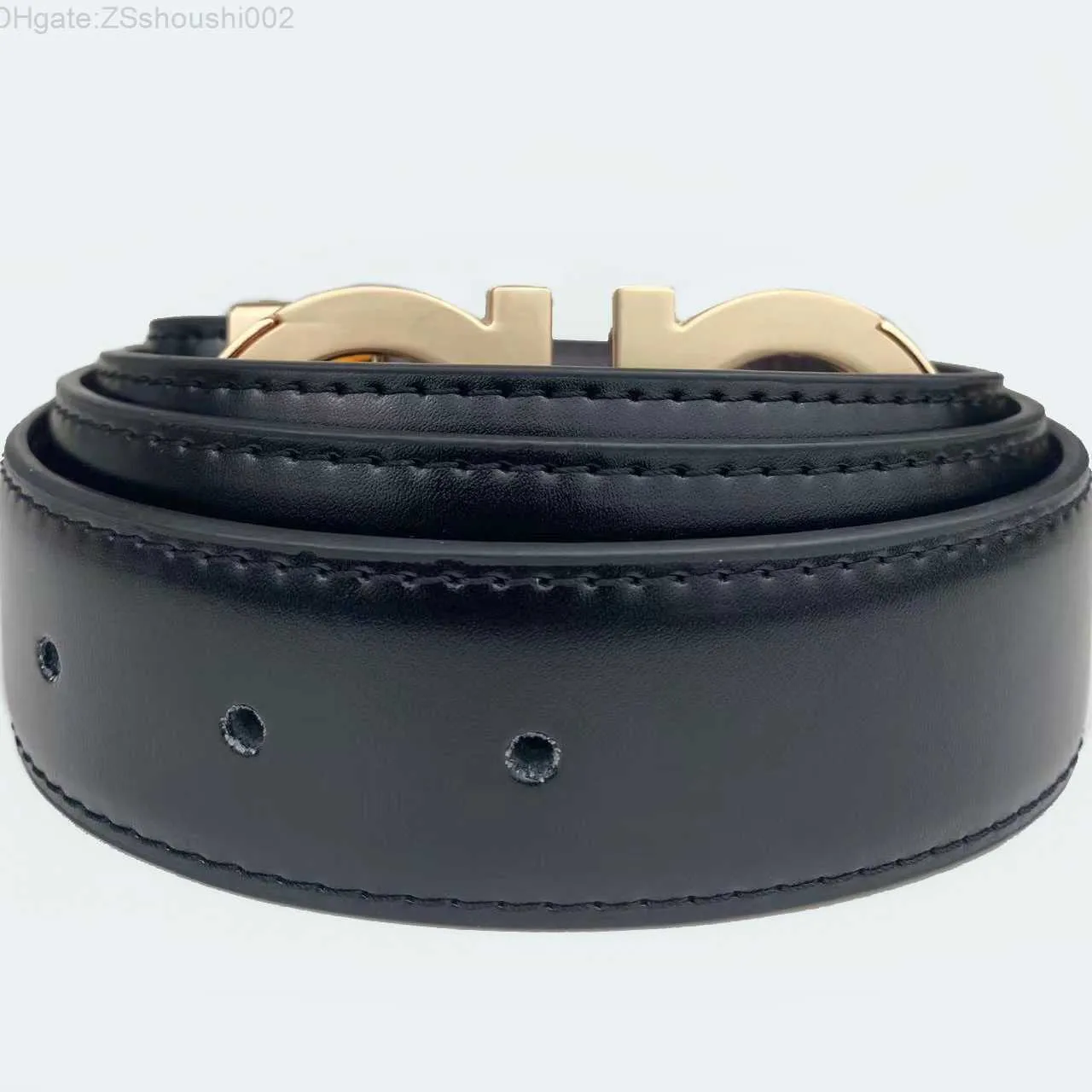 Luxury designer Belt G Buckle Fashion Genuine Leather Women Belts For men Letter Double Big gold classical NIWK