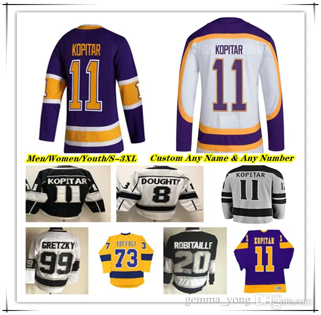 La Hockey Jersey Anze Kopitar Adrian Kempe Kevin Fiala Trevor Moore Quinton Byfield Pierre-Luc Dubois Drow Doughty Andreas Englund Cam Talbot Danault King Gretzky