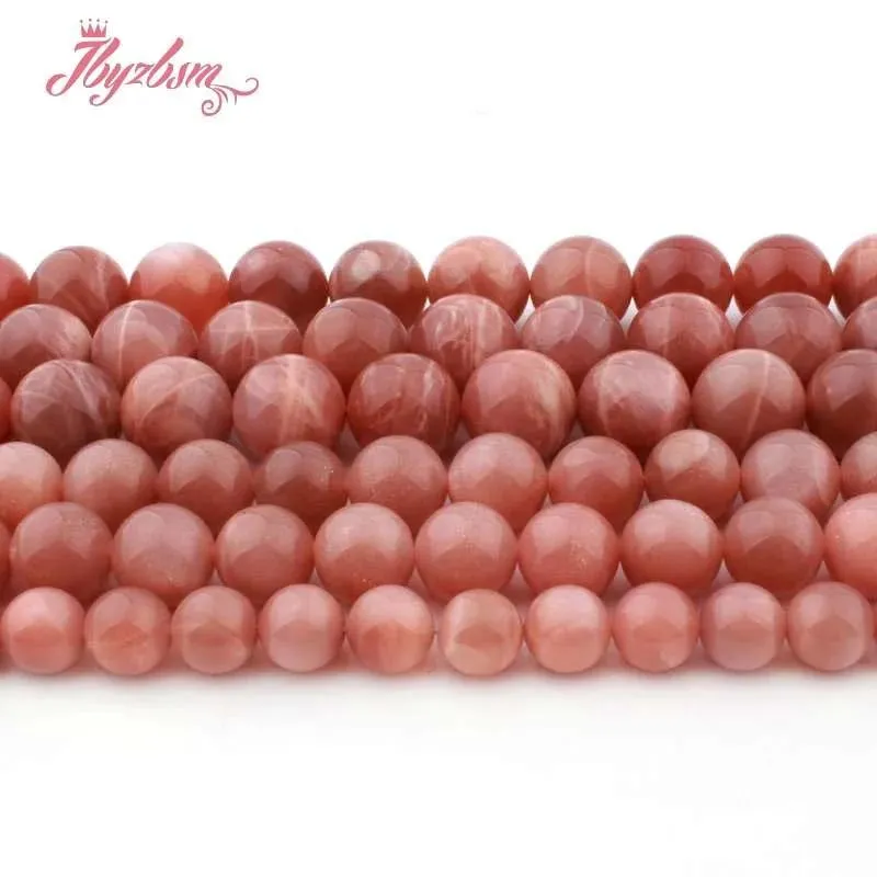 Crystal 10 12mm Round Sunstone Beads Ball Smooth Natural Stone Beads For DIY Necklace Bracelat Earring Jewelry Making 15" Free Shipping