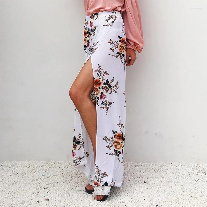 Women Clothing Summer Polyester High Waist Pants Slimming Casual Party  Street Spring Straight Retro Floral Print Trousers - Walmart.com