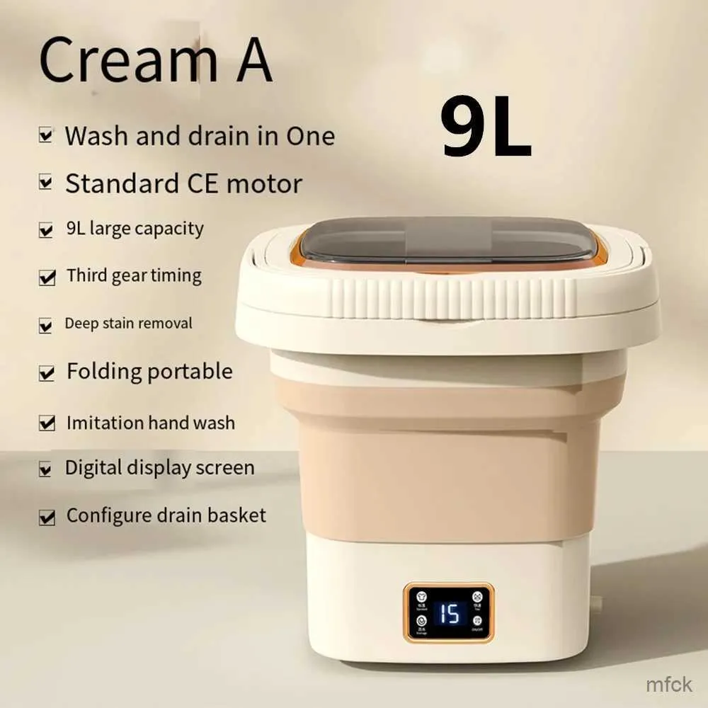 Mini Washing Machines Mini Portable Washing Machines Foldable 6L 9L Large and Dryer for Clothes Travel Home Underwear Sock Washer 110V 220V UK AU Plug