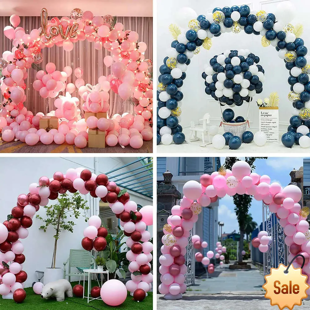 Arco nuziale quadrato 2,5 x 2,5 m, arco nuziale dorato con base, supporto per sfondo, set supporto arco per palloncini in metallo, arco da giardino per compleanni, feste | SHEIN ALIA