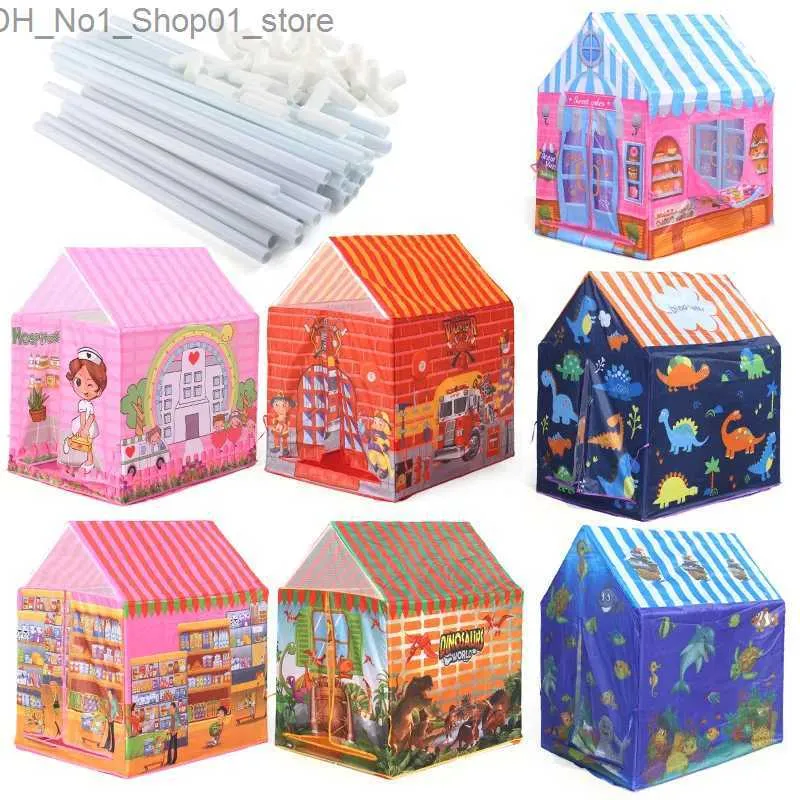 Tentes Tentes Children's Outdoor Tent Game House Dinosaur Supermarket Tent House House Play Home Ball Pool Tente Q231220