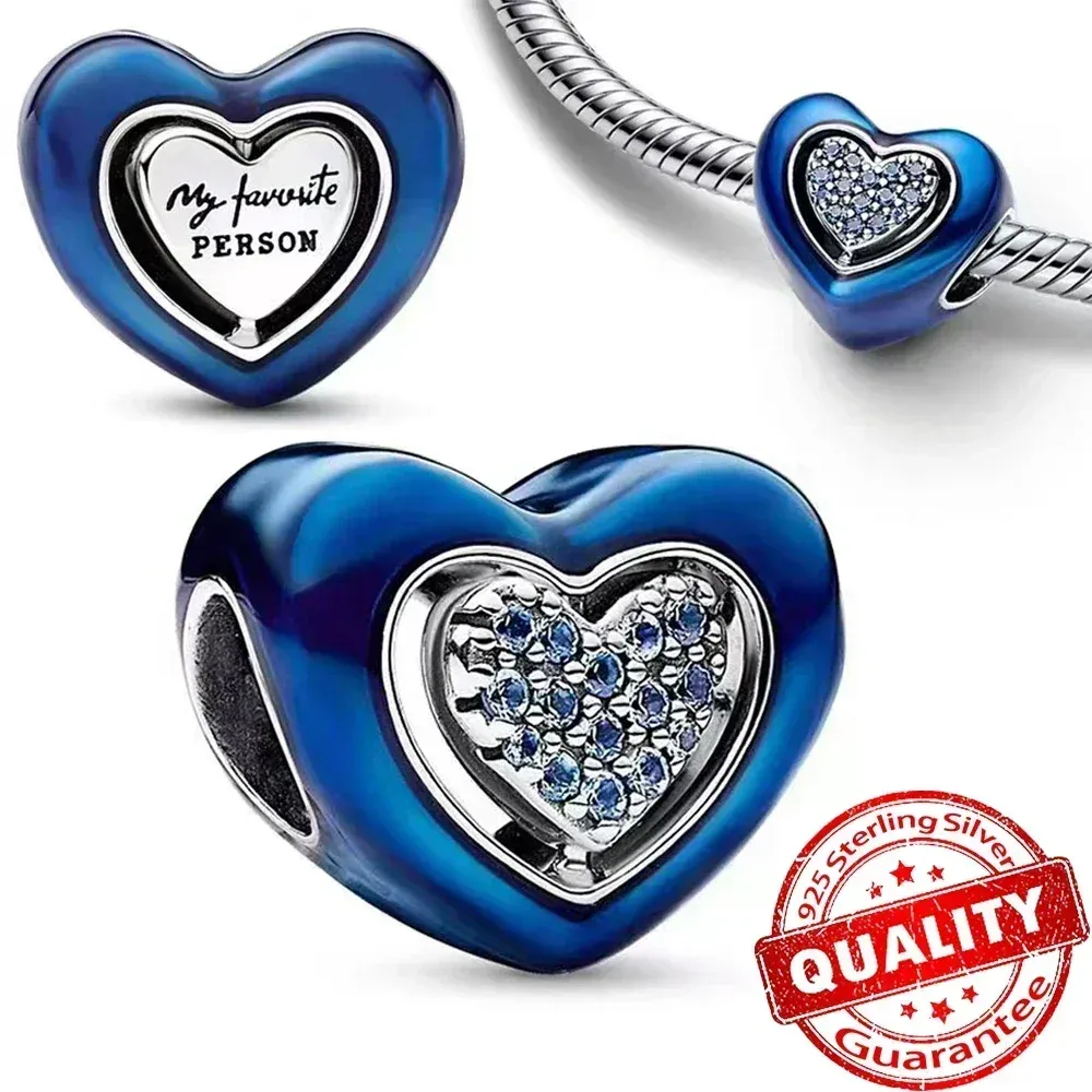 Pulsera Plata De Ley 925 Con Alas De Ángel Y Corazón Azul – Circonita, Regalo Para Mujer, 7+2 Pulgadas