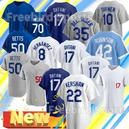 Shohei Ohtani Baseball Jersey Mookie Betts Freddie Freeman  Cody Bellinger Justin Turner Julio Urias Kike Hernandez Kike Hernandez James Outman Blue White