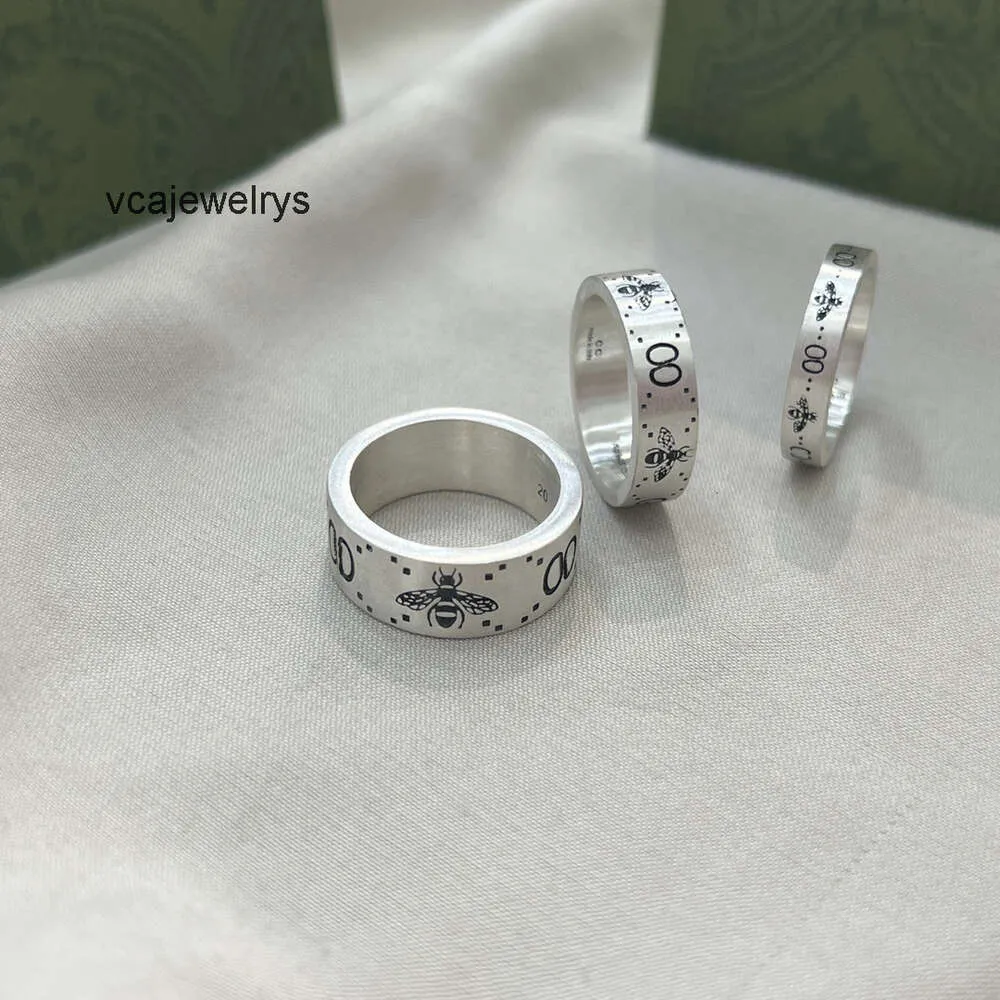 Designer Luxurys Designers Ring Silver Rings for Women Men Vintage Simplicity Bee Pattern Jewellery Casual Party Beach