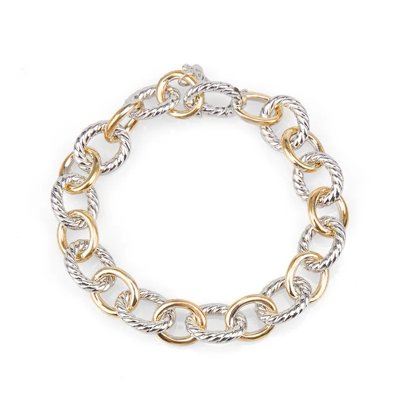 2024 DY Twisted Open bedelarmbanden voor dames 925 zilver goud diamanten heren gepersonaliseerde retro Cubaanse kettingarmband festivalontwerper feestsieraden cadeau met doos