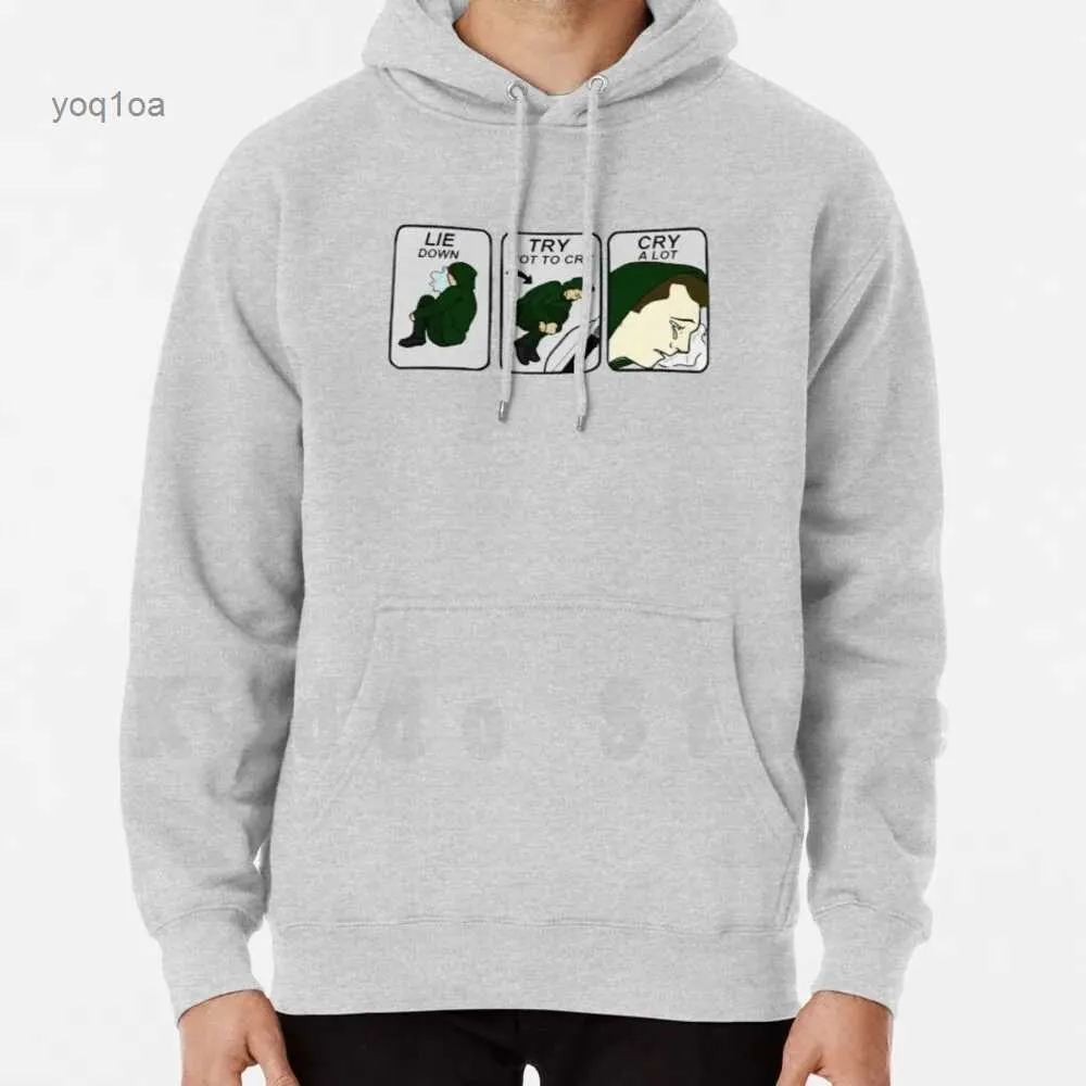 Herrtröjor tröjor oliver queen-lie ner försök att inte gråta gråt mycket hoodie långärmad pil grön pil lögn försök notl231026