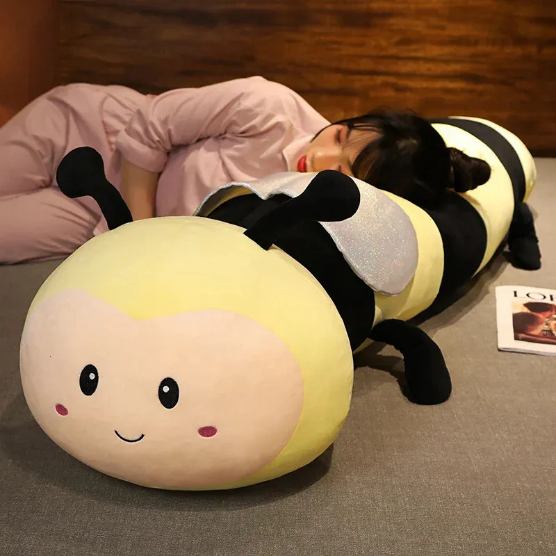 Śmieszne duże rozmiar pszczoły Pluszowa zabawka nadziewana miękkie zwierzę długie rzut poduszka poduszka dla dzieci