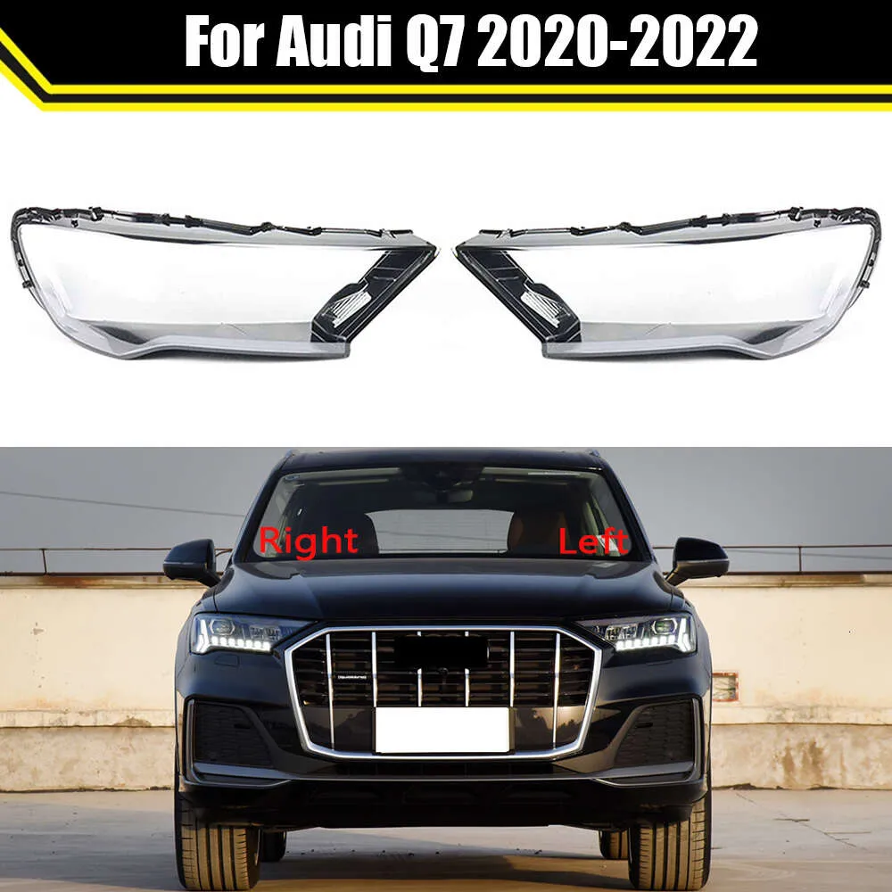 Auto Scheinwerfer Abdeckung Objektiv Glas Schale Vorne Scheinwerfer Kappen Transparent Lampenschirm Auto Licht Lampe Fall für Audi Q7 2020 2021 2022