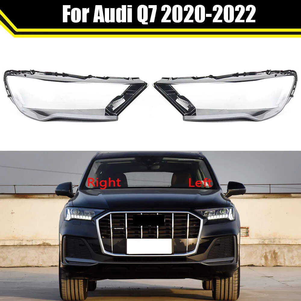 Car Headlight Cover Lens Glass Shell Front Headlamp Caps Transparent Lampshade Auto Light Lamp Case for Audi Q7 2020 2021 2022