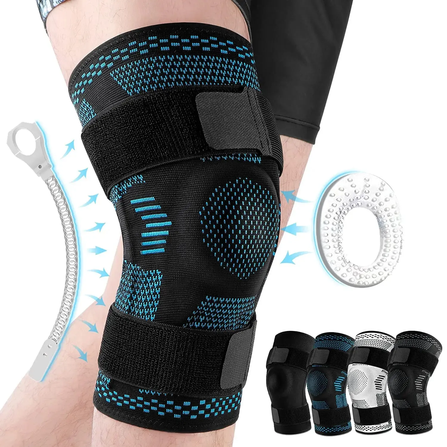 Elbow knäskydd sport för smärta menisk tårskada återhämtning med sidstabilisatorer patella gelstöd kompressionshylsa 231219
