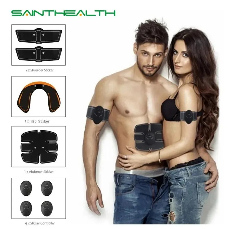 Gadgets 2/4/6/8pcs Definir o treinador de quadril, Máquina Abdominal Estimulador de Muscular Elétrico ABS EMS Trainer Massagem corporal sem caixa de varejo