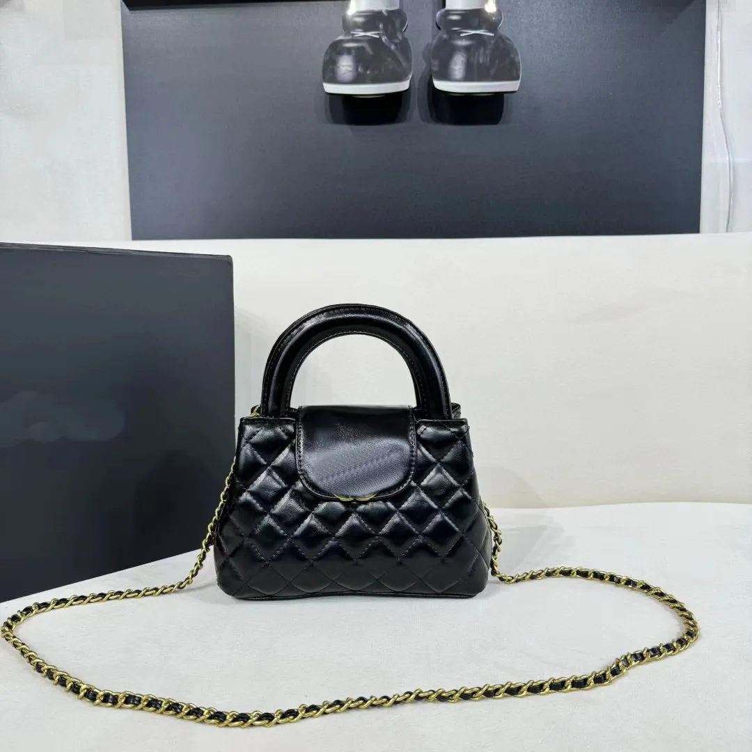 Neue Kettentasche 23k Lammfell Umhängetasche Achseltasche Handytasche vielseitiger Stil Luxusmarke Tasche mit großem Fassungsvermögen Mini TN Designertasche Damentasche Ölwachsleder