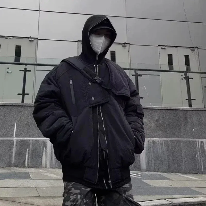 Mens Down Parkas American Streetwear Winter Jackets Men Women