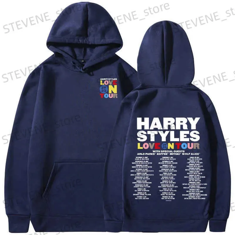 Herrtröjor tröjor 2023 kärlek på turnékonsert 2023 hoodie harajuku vintage överdimensionerade hoodies män kvinnor kläder kawaii estetiska tröjor streetw t231220