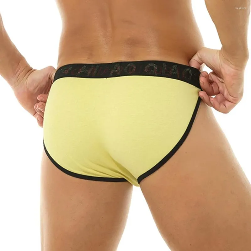 Underpants Mens Button Open Crotch Briefs Bulge Pouch Underwear