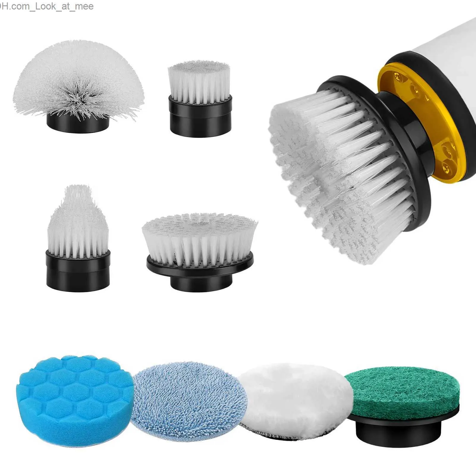 Cleaning Brushes 8 heads Cordless Electric spin scrubber heads replacement Handheld Power Cleaning Brush for Bathroom Floor Tool For our scrubber Q231220