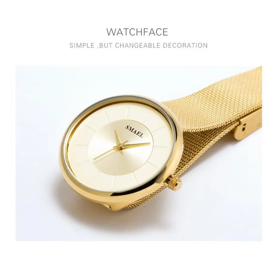 여성 시계 럭셔리 브랜드 Smael Watches 여성 디지털 캐주얼 방수 쿼츠 손목 시계 시계 1908 Girls Watches 방수 ni317g