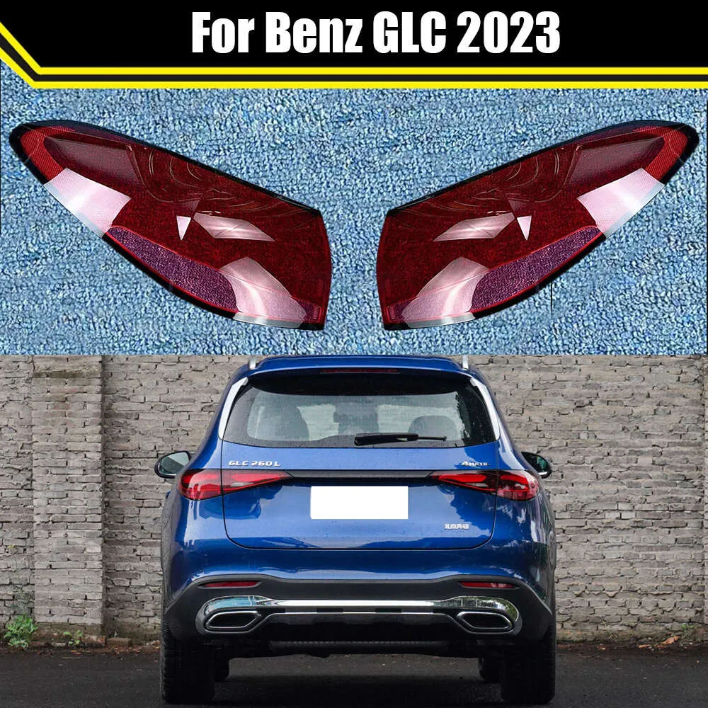 Auto Rücklicht Abdeckung für Benz GLC 2023 Hinten Lampenschirm Rücklicht Shell Transparent Lampcover Auto Rücklicht Gehäuse Fall