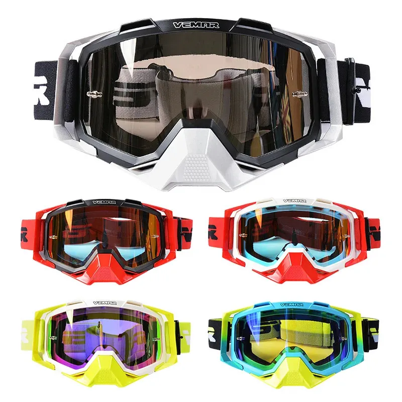 Men's Windproof Off Road Motorcycle Riding Helmets Goggles High Quality Goggles Comfortable Ski Glasses Motorcycle Accessories 231220