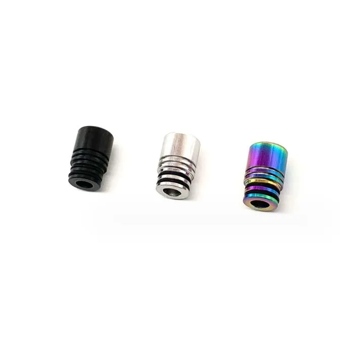 Ultimi 5 stili Acciaio inossidabile 510 Drip Tips Bocchino colorato a foro largo per sigari Sigari Atomizzatori per serbatoi Accessori per fumatori Strumenti