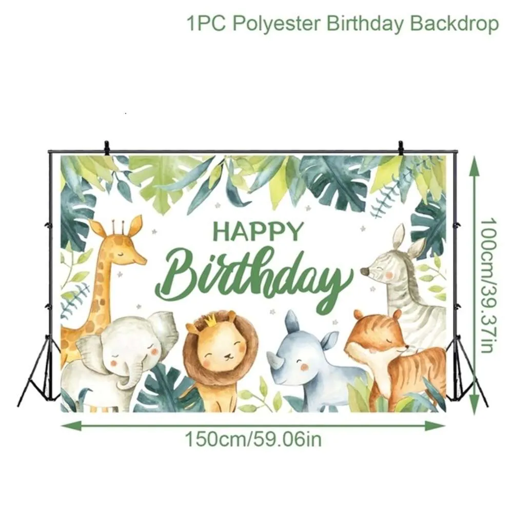 Dschungel Safari Baby Shower Banner – 3 X 0,5 M, Wasserfest, Für Garten-Party & Hintergrund-Dekoration
