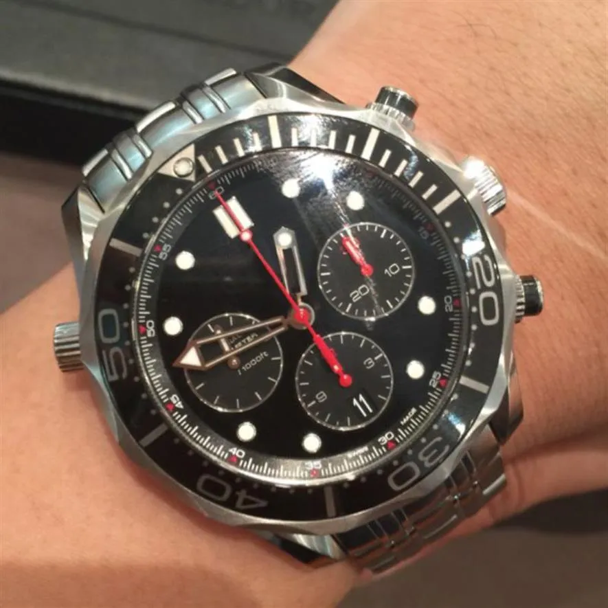 Silver & Black Diver Style Men's Watch | 300M Water Resistant Rotating Bezel Stainless Steel Watch main image 0