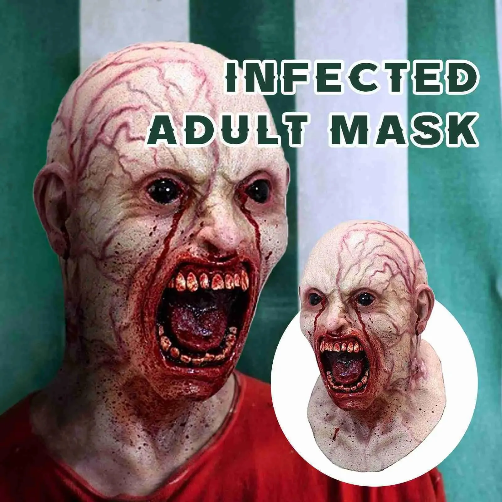 Maschere maschere maschere di Halloween maschera terrorismo costume da cosplay spaventoso dimensioni medie per adulti cosplay copricapo maschera Hoilday Party Funny H