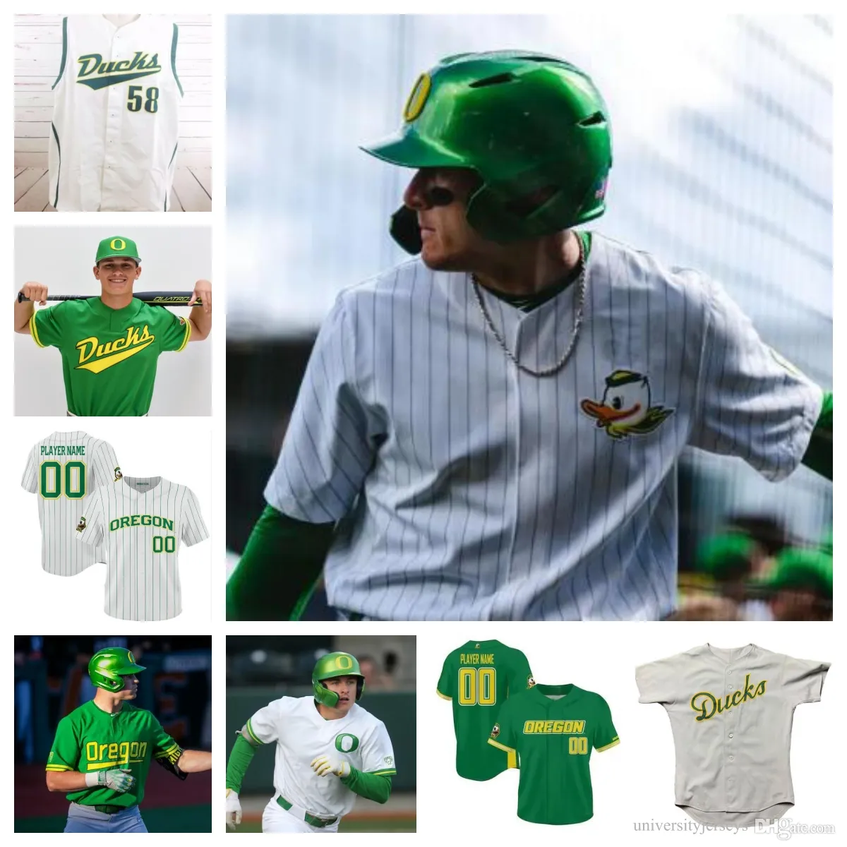Oregon duck top baseball jersey