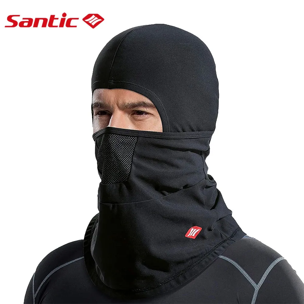 Santisk cykelskalle cap för kvinnor män halvmask ansikte täcker termisk fleece vindtät hjälmfoder cykel sport Gear Protector 231220