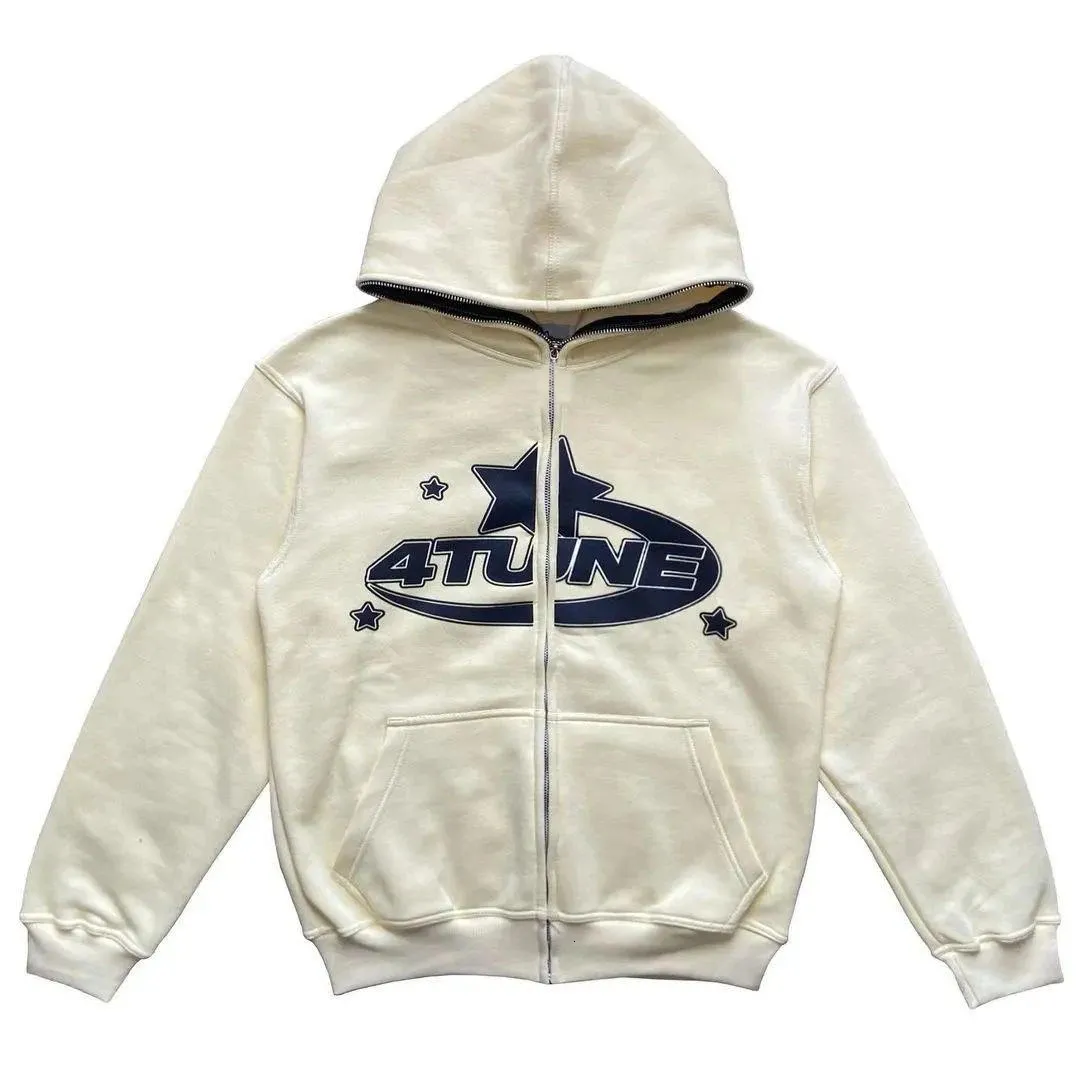 Sweat à Capuche Zippé Pour Femme - Coton Et Polyester - Style Y2K Décontracté - Capuche Réglable