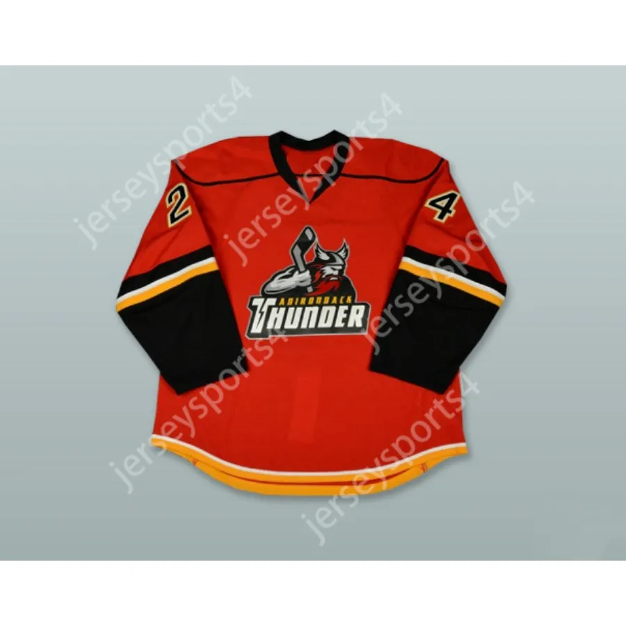 Ty LONEY 24 Adirondack Thunder Red Hockey Jersey Novo Ed S-M-L-XL-XXL-3XL-4xl-5xl-6xl