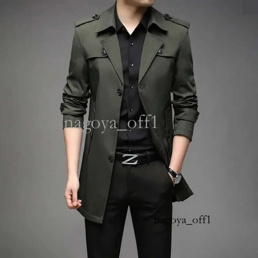 Men's Trench Coats Spring Men Fashion England Style Long Mens Casual Outerwear Jackets Windbreaker Brand Clothing 2023 310