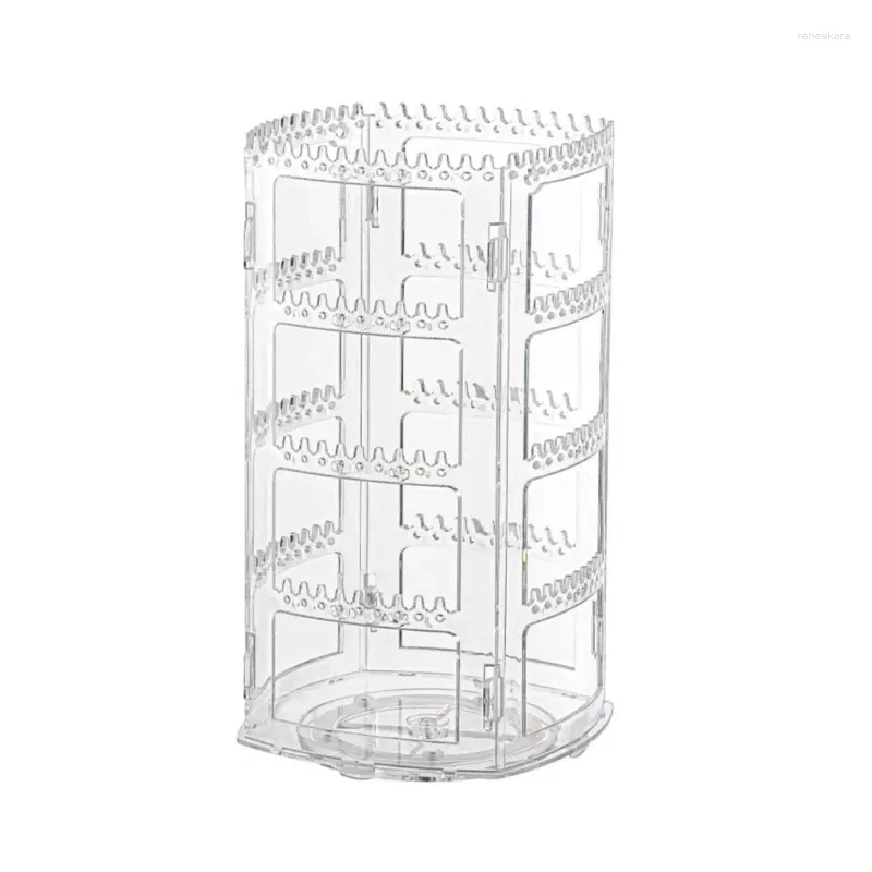 Jewelry Pouches Showcase For Store Owners 360 Degree Rotating Earrings Display Stand