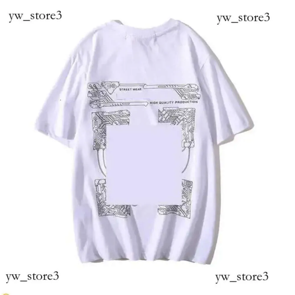 Letnia koszulka Off White T Shirt Designers T-shirty luźne koszulki Tops Man Casual Luxury ubranie odzieży