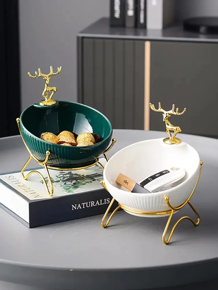 Containers Food Savers Opslagcontainers Noordse veranda Tray Creative Figurines ornamenten woonkamer bureau huisdecoratie keramische toetsen snoep